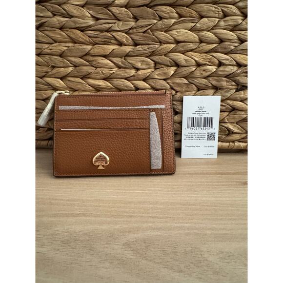 NWT! Kate Spade Kayla Large Slim Cardholder in Warm Gingerbread - Picture 6 of 14